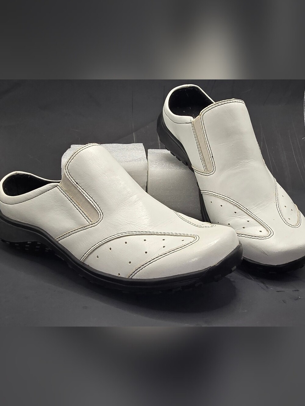 Steve Madden White Leather Mule Sneaker Open-Back Clog Womens Size 8.5 Mens 7